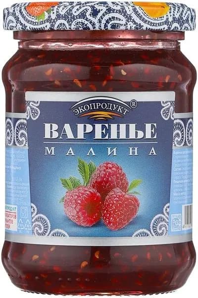 Варенье десертное Экопродукт малина, 325 г