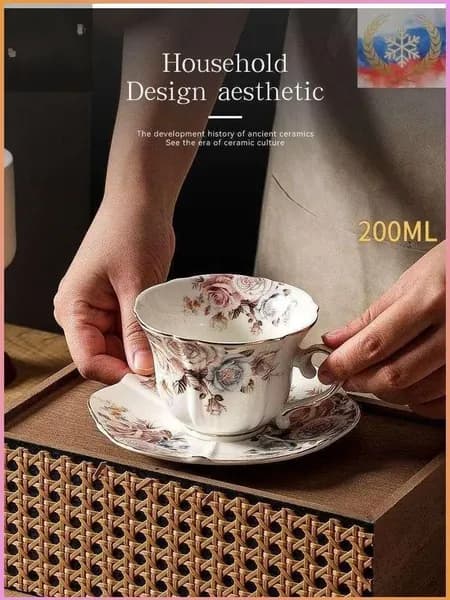 Чайная пара "Розы старой Англии", Фарфор, Royal Albert, Великобритания, вторая половина 20 века.