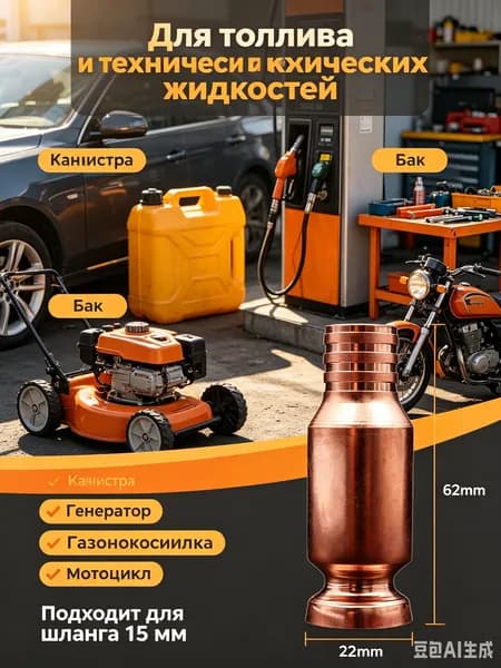 ручной сифонный насос для перекачки бензина, компактный латунный клапан, 15 мм, для автомобилей, мотоциклов и генераторов, для слива и перелива топлива без электричества