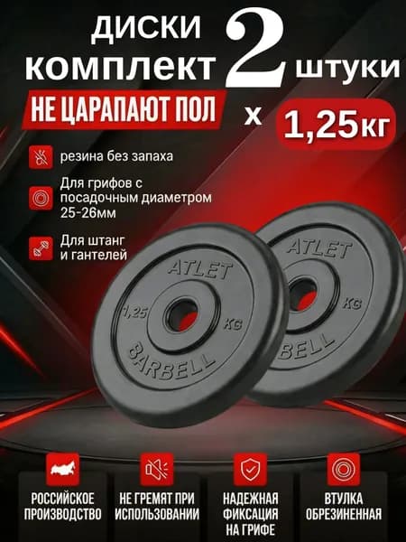 Комплект дисков / Блины спортивные 2 по 1,25 кг