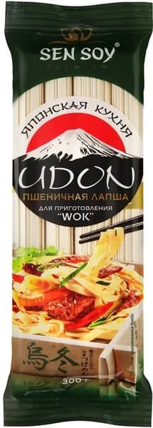 Лапша пшеничная Sen Soy Premium Удон (Udon), 300 г