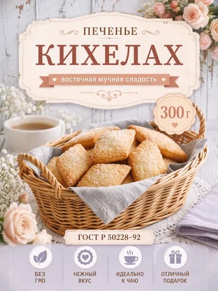 Печенье восточное мучное "Кихелах", 300гр.