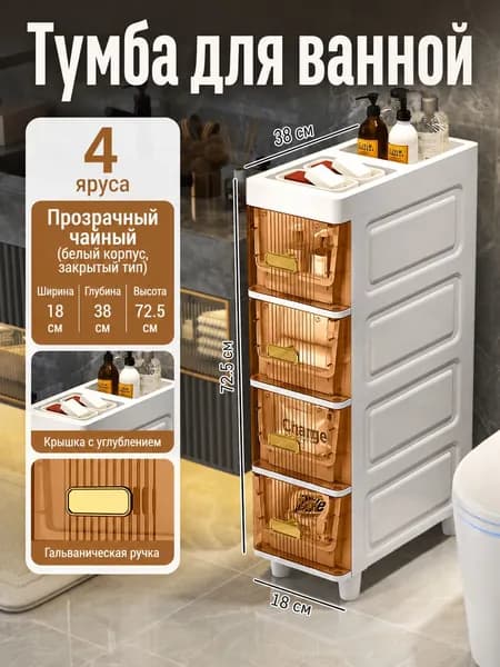 Тумба для ванной,, 18х38х72.5 см