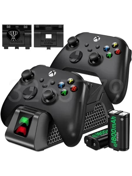 GM Зарядная станция Xbox Series S/X - Xbox One Dobe Charging Dock+2 шт АКБ 1800 mAh