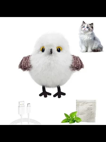 Имитация птицы для кошек, безопасная, многоцветная