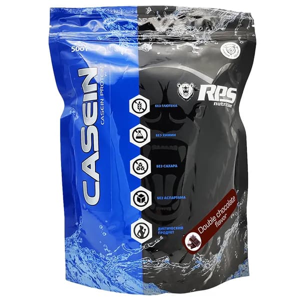 RPS Nutrition Casein Protein - 500 грамм, двойной шоколад (16 порций)