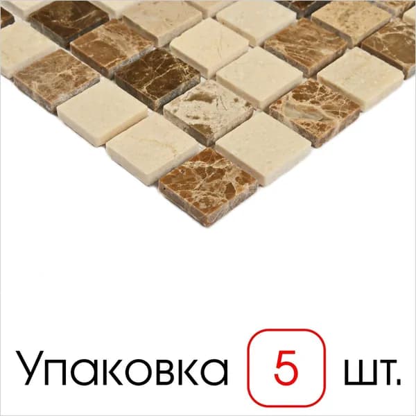 Плитка декоративная, мозаика каменная Elite 305х305 мм (упаковка 5 шт)