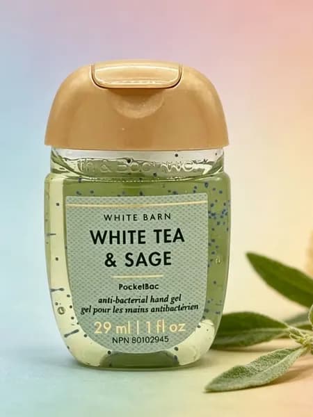 Bath & Body Works Санитайзер для рук антисептик,Новое в 2025 году, white tea&sage 29МЛ