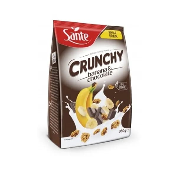 Гранола Sante Crunchy овсяная банан-шоколад 350 г