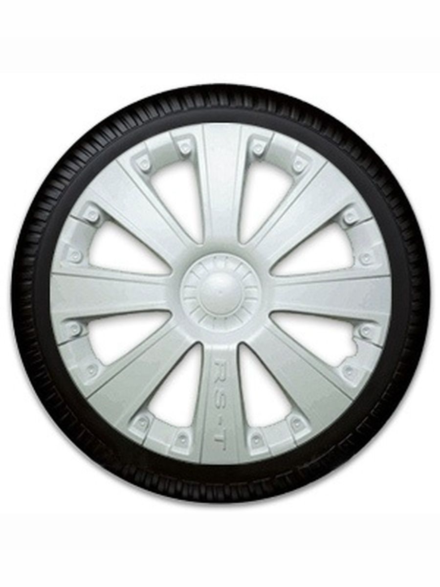 Колпаки на колеса 15" RS-T белый глянец (пруж.) (2шт)