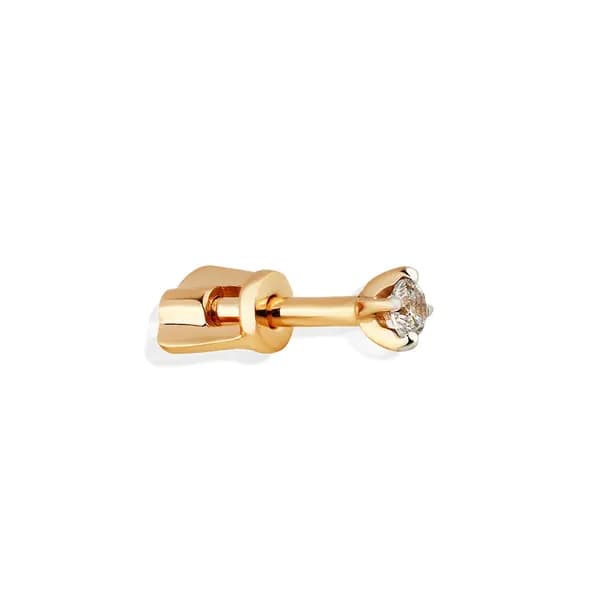 Одиночная серьга из золота DIAMANT-ONLINE с фианитом 585 пробы