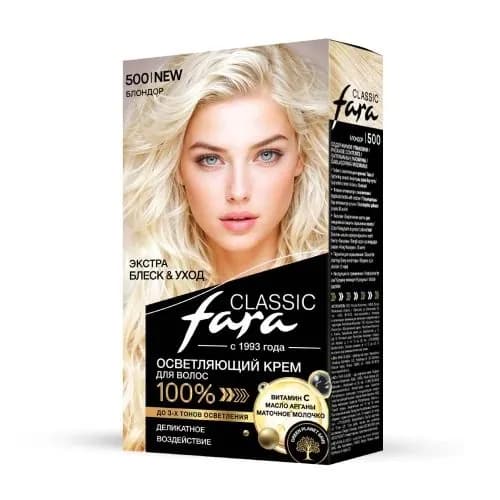 Стойкая Краска для волос Fara (Фара) Classic, тон 500 - Блондор