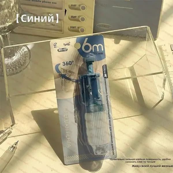 Корректирующий клей-карандаш ST-47, 6 м, синий