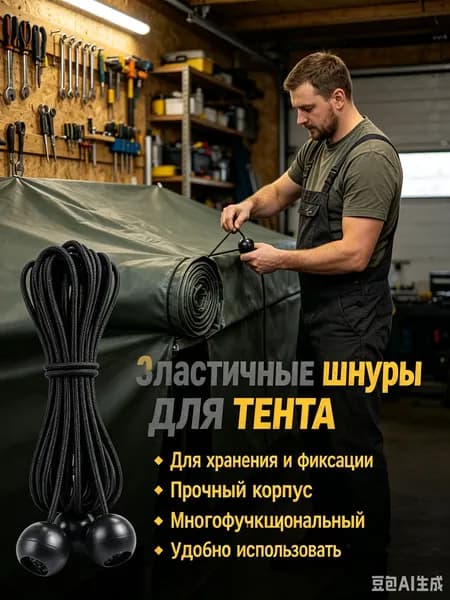 Эластичная веревка с шариком,Подходит для установки палатки для кемпинга на открытом воздухе, батута,10шт