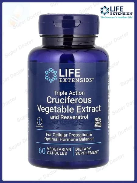 Cruciferous Vegetable Extract Vegetarian Capsules with Resveratrol, 60 Capsules(60 вегетарианских капсул)