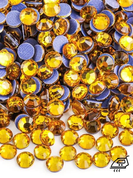 1440 штук SS6 Yellow Высококачественные DMC стразы для термопроклеивания используются в декоре упаковки одежды
