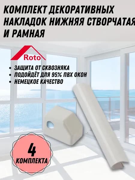 Комплект декоративных накладок: нижняя створчатая и рамная