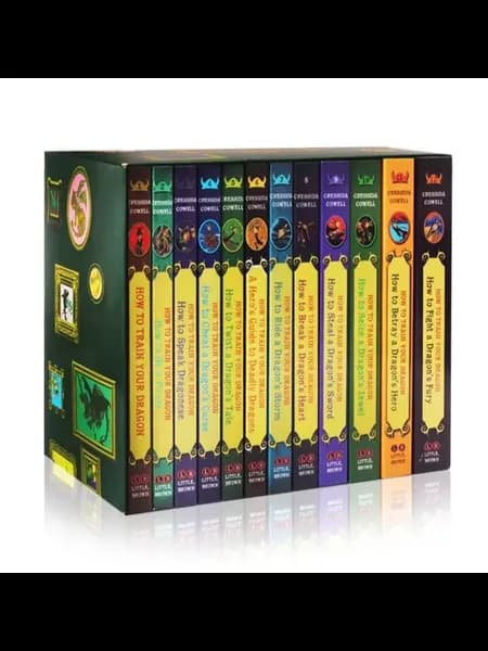 12 книг на английском языке "Как приручить дракона"