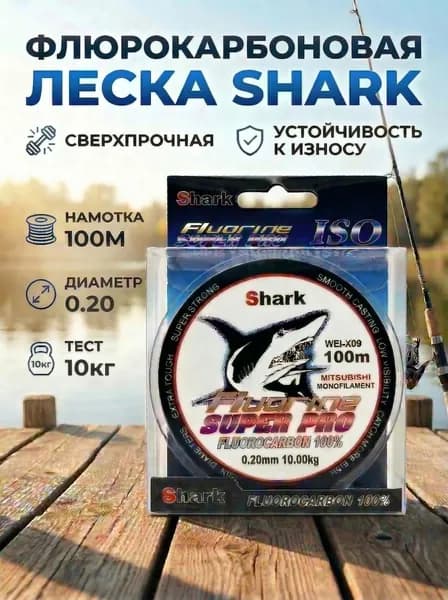Леска для рыбалки, размотка: 100 м, толщина: 0.20 мм