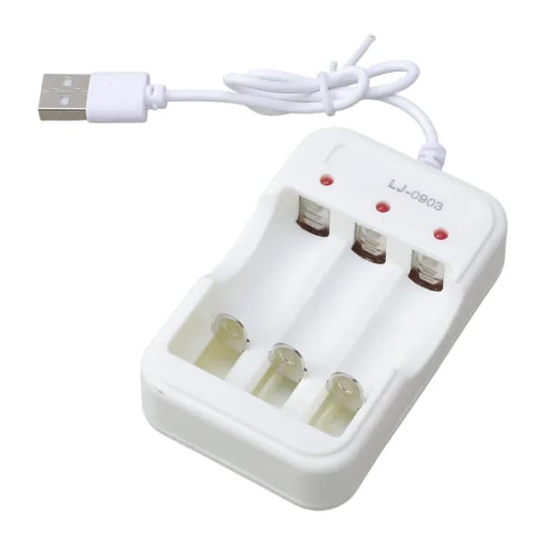 Быстрое зарядное устройство USB для 1-3 аккумуляторов AA