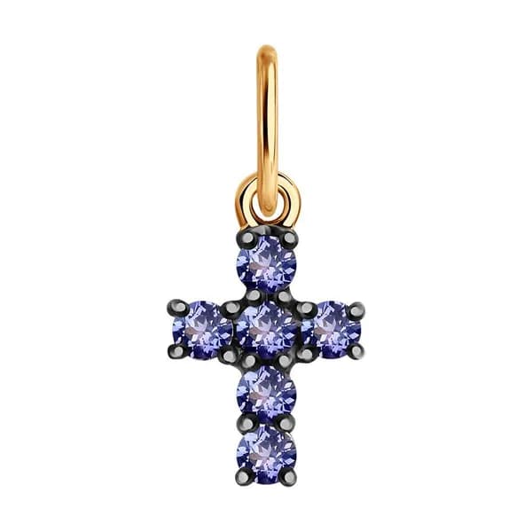 Diamant, Подвеска (кулон) из золота с танзанитами, 51-230-01956-1, декоративные, украшение из красного золота 585 пробы