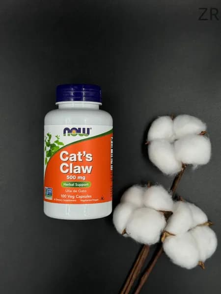 NOW Cat's Claw (Кошачий Коготь) 500 mg (100 Veg Capsules) Иммуномодулятор