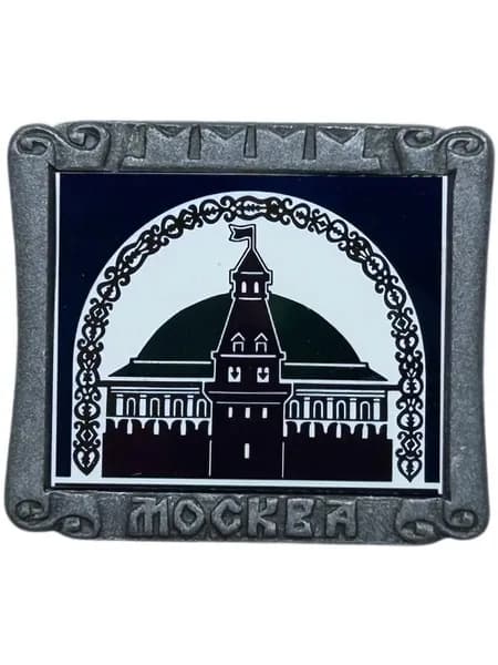 Знак Москва. Ситалл (стекло), на булавке. Запайка. Советский значок