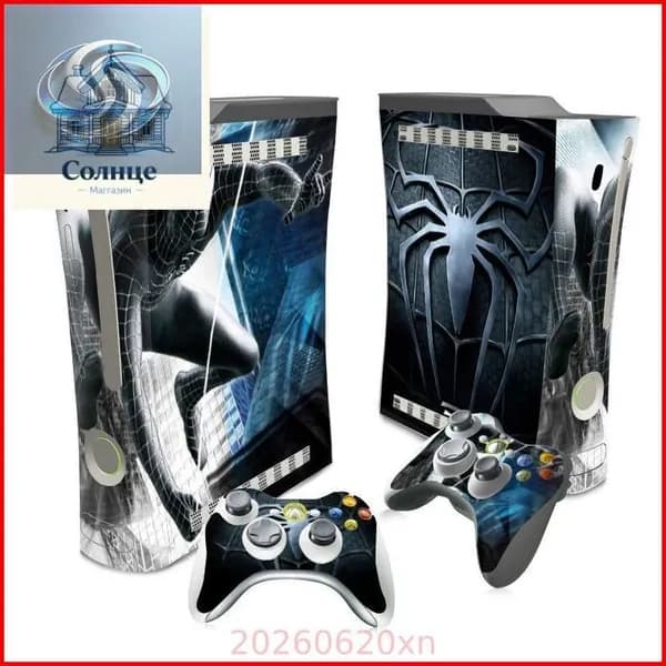Пленка для наклейки игровой консоли подходит для толстой консоли Xbox360 с рисунком Человека-паука и Дэдпула