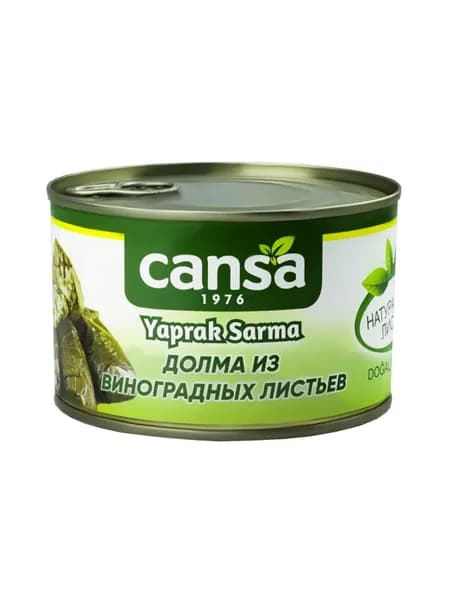 Долма из виноградных листьев фаршированных рисом, "Cansa", Yaprak Sarma, 400гр. Турция