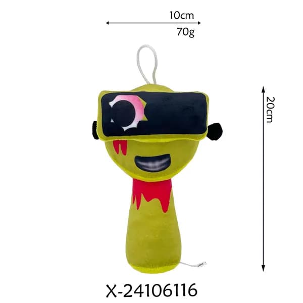 20cm Мягкая игрушка Incredibox sprunki спрунки Кроваво-зеленый blood green