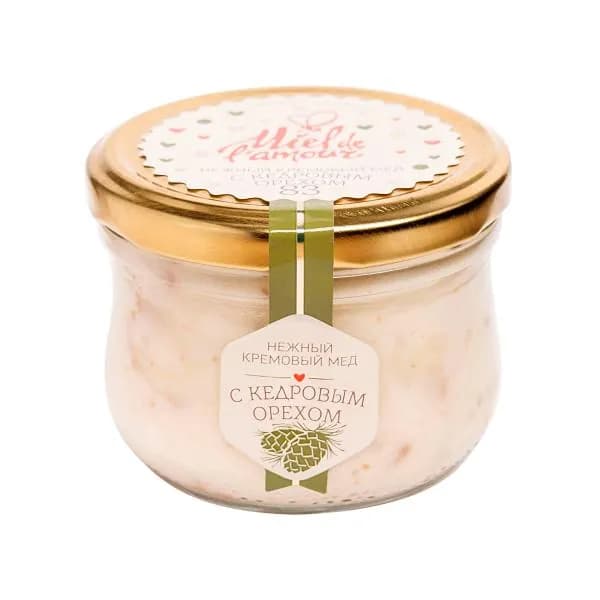 Мед Miel de Lamour Кремовый с кедровым орехом 250г