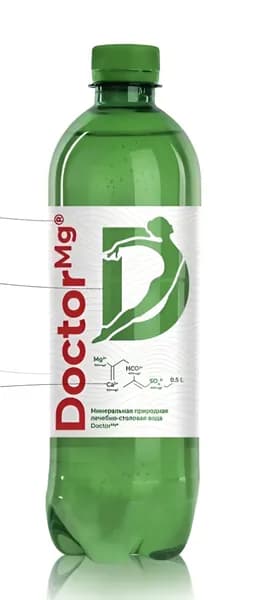 Вода минеральная лечебно-столовая Doctor Mg , 6 шт по 1л