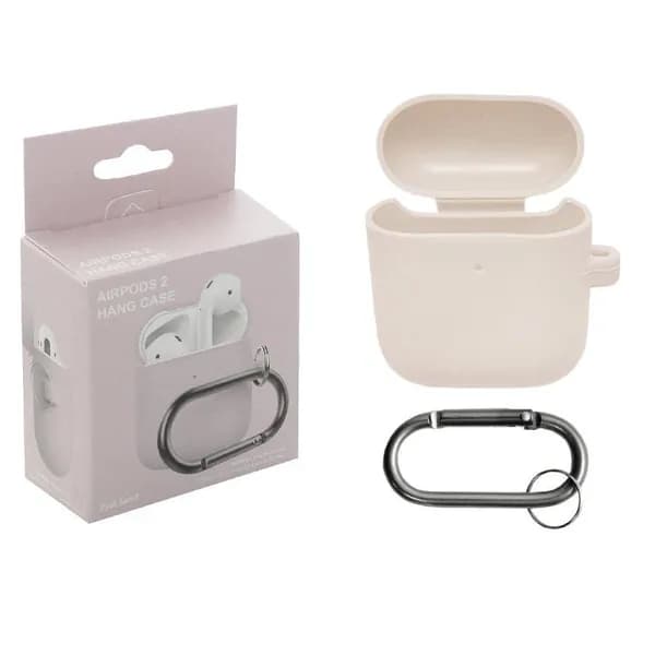 Чехол AirPods 1; AirPods 2/ силиконовый/ кейс для наушников Apple pink sand/