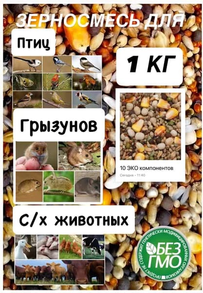 1 кг Зерносмесь - ЭКО продукт