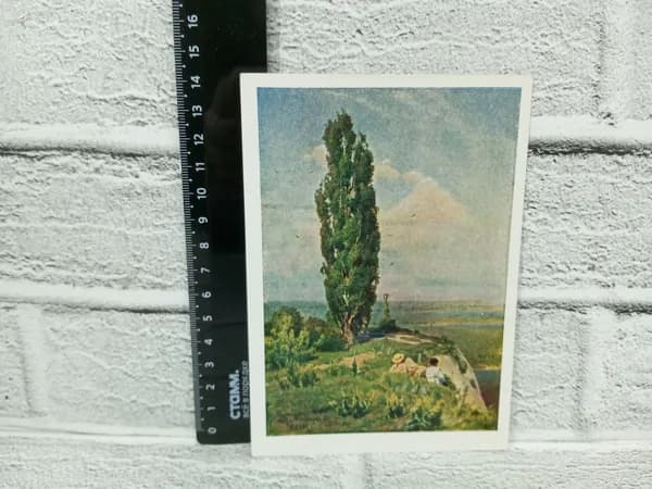 Канцелярия антикварная винтажная Открытка Тополь Художник Васнецов