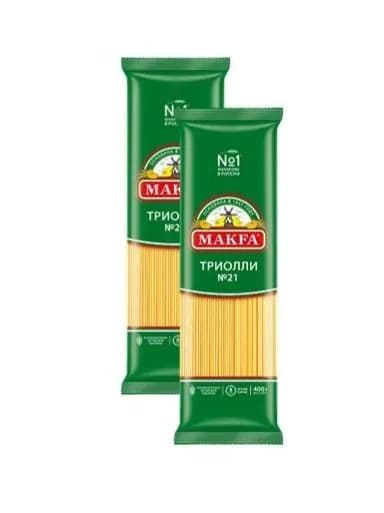 Спагетти "Триолли" МАКFА,2шт по 400г