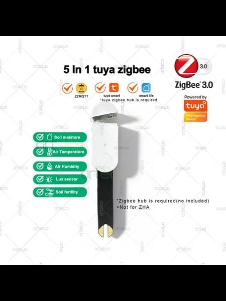 Датчик влажности почвы Zigbee для Tuya Smart Life Z2MQTT 3 I