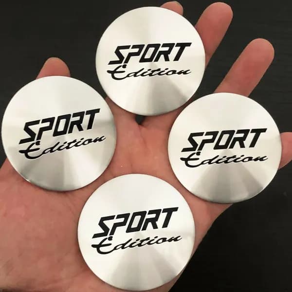 Наклейки на колесные диски,Наклейка на колпак Sport 56мм алюминия