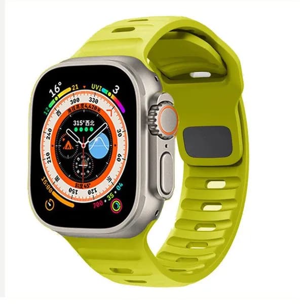 Мягкий силиконовый ремешок для Apple Watch Band Ultra 2 49мм 44мм 45мм 42мм, спортивный ремешок для iwatch 5 6 7 8 9 41мм 40мм 38мм