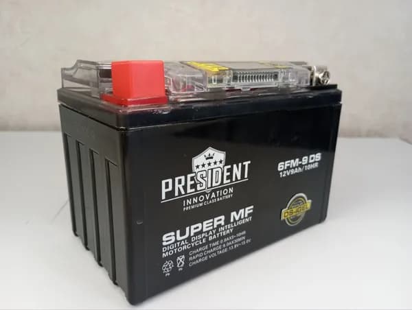 Aккумулятор для мототехники PRESIDENT INNOVATION 12V 9 а/ч 6FM-9 DS IGEL (150*87*105) с дисплеем