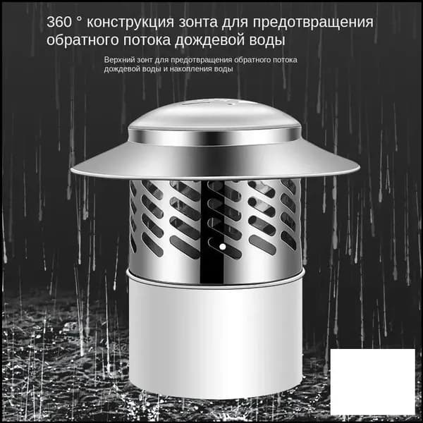 Универсальный премиум воздухозаборник для зонта из нержавеющей стали f75 мм