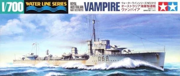 Tamiya 31910 1/700 Эскадренные миноносцы Королевского флота Австралии HMAS Vampire(D68) сборная модель корабля