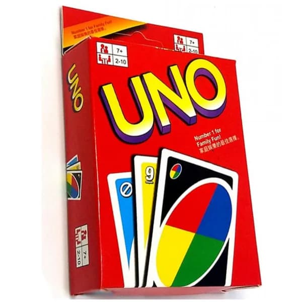 Uno Настольная карточная игра для детей и взрослых уно, 14 х 9,5 х 2 см, 0129Е