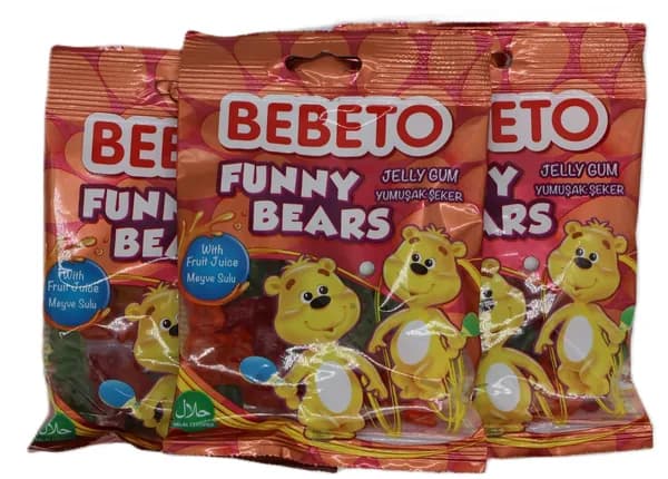 Мармелад жевательный Bebeto Веселые медвежата Funny Bears 3шт по 70гр
