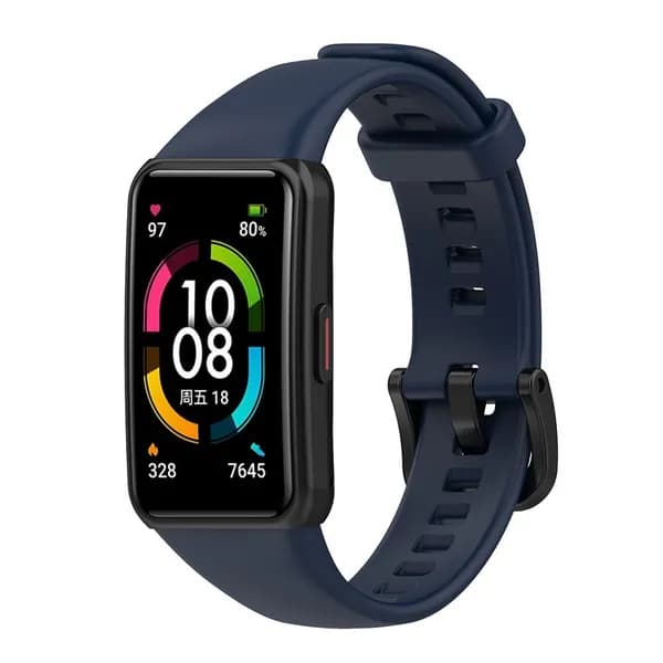 Заменяемый ремешок для Huawei Band 6 и Honor Band 6 из ТПУ, цвет полуночный синий