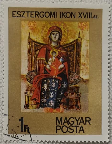 Марка Венгрии с изображением иконы