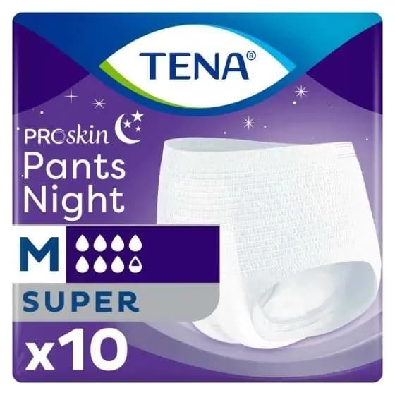 Подгузники-трусы Tena Pants Night Super Medium, объем талии 80-110 см, 10 шт.