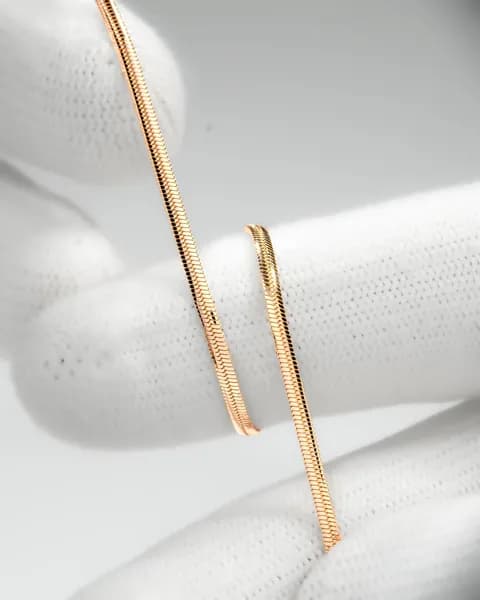 Trade Jewelry Браслет Серебро позолоченное 925 пробы, плетение Снейк