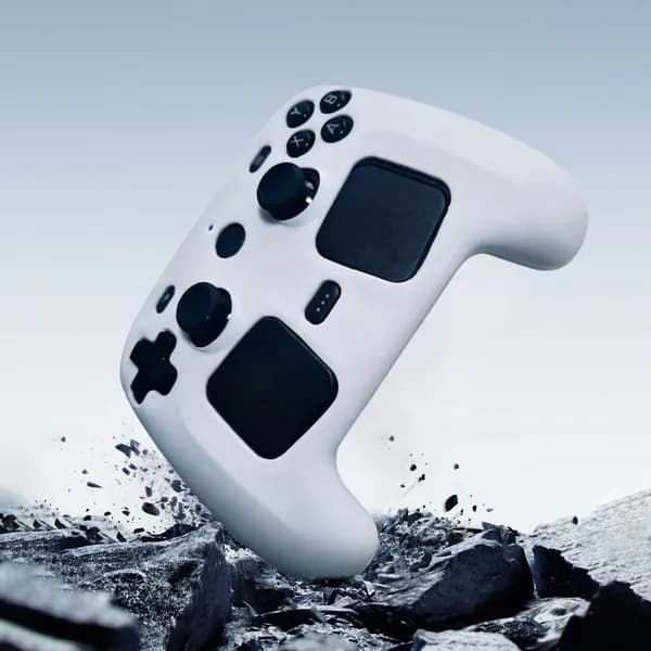 Силиконовый чехол для Steam Controller 2, белый, противоскользящий