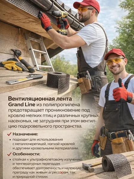 Лента карнизная Grand line 100*5000 - коричневая